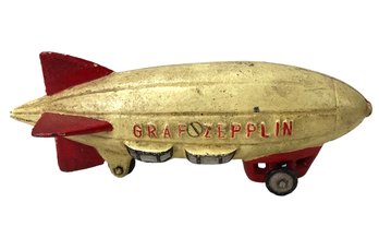 Vintage Cast Iron Graf Zepplin Blimp Toy - #FS-3