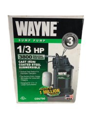 Wayne 1/3 HP Cast Iron Submersible Sump Pump CDU790 (NEW) - #S19-2