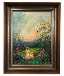 Signed Impressionist Oil On Board Painting, Zaza (Meuli) Milieu, (American, B. 1892) - #RBW-W