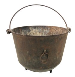 Antique Three-Legged Cast Iron Bean Pot - #S14-2