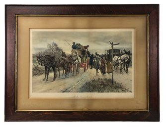 'At The Cross Roads' Color Lithograph, Copyright 1900 By Raphael Tuck & Sons Limited - #SW-4