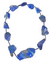 Blue Lapis Lazuli Corded Necklace - #JC-L