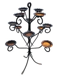 Vintage Wrought Iron Plant Tiered Stand - #FF