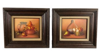 Fruit Still Life Oil On Board Paintings, Signed De Mazia - #A5