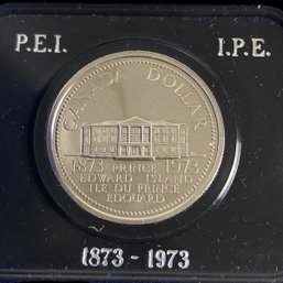 1973 Canada Prince Edward Island Commemorative Dollar Coin With Case - #S14-F-8