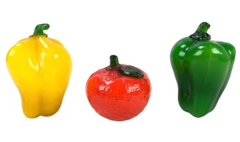 Collection Of Hand Blown Glass Fruit & Vegetables - #S9-2