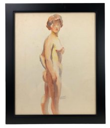 Female Nude Study Pencil & Watercolor, Signed Sascha Maurer (German-American, 1891-1961) - #2