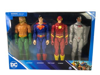 DC Comics 12' Action Figure Set: Aquaman, Superman, The Flash, Cyborg (NEW) - #S3-2