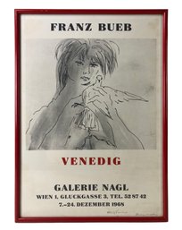 1968 Gallery Nagl Art Exhibition Poster, Signed By Franz Bueb (German 1919-1982)  - #R3