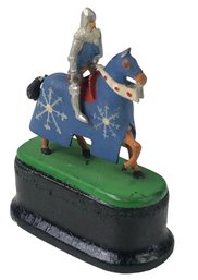 Vintage 1950 Hand Painted Knight & Horse Figure - #JC-L