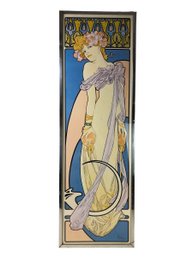 'La Blonde' Framed Art Print By Alphonse Mucha - #SW-1