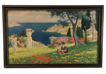 'Sommer Am Meer, 1930' Max Pietschmann Framed Art Print - #FF