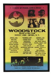 Framed Woodstock Line-Up Poster, Copyright 2017 - #RBW-F