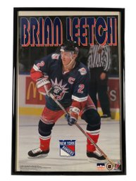 1998 Officially Licensed NHL New York Rangers Brian Leetch Framed Poster By Starline Inc. - #BR