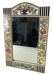 Fruit Pattern Ceramic Tile Framed Wall Mirror - #R2
