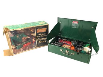 Coleman Deluxe 2-Burner Camp Stove 413G499 With Original Box  - #S19-2