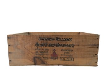 Vintage Sherwin Williams Paints And Varnishes Wood Crate - #S8-1