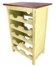 French Country 5-Tier Wood Wine Storage Cabinet - #FF