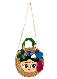 Frida Kahlo Woven Palm Handbag / Crossbody Bag - #S5-1