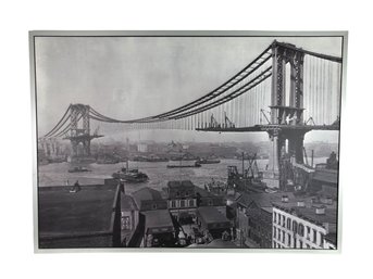 Manhattan Bridge Under Construction Framed Art Print - #SW-2