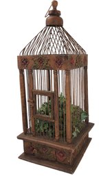 Victorian Carved Wood Birdcage - #S14-4