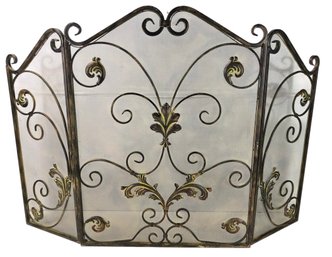 Decorative 3-Panel Fireplace Screen - #BR