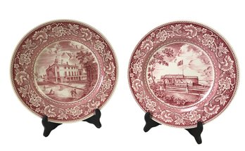 Wedgwood Old New York Transfer-ware Plates - #S13-2