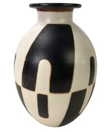 Chulucanas, Peru Geometric Studio Pottery Vase, Signed Antonio Lozada - #S16-5