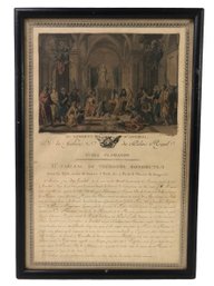 'Le Serment D'Annibal' Hand Colored Engraving By Francois Godefroy - #S18-1