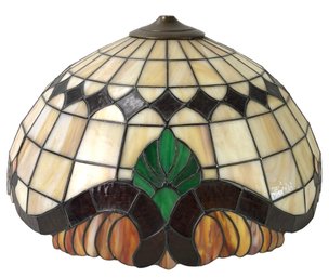 Vintage Stained Glass Lamp Shade - #S4-3