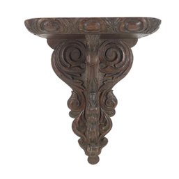 Victorian Carved Oak Wall Sconce Shelf - #S18-3