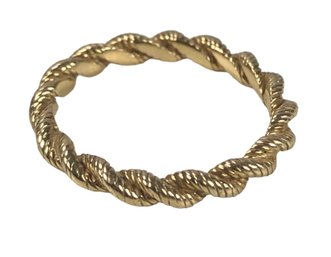 14K Yellow Gold Twisted Rope Band, Size 6 - #JC-B-001