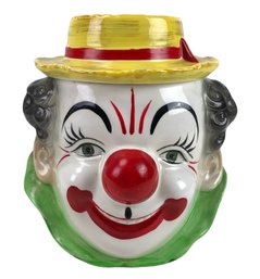 Vintage PY Japan Porcelain Clown Cookie Jar - #S8-2