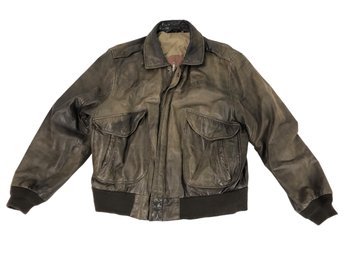 Hunt Club Men's Genuine Leather Bomber Jacket (Size 46R)- #CR