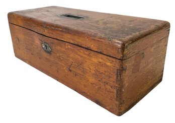 19th Century Wood Storage Box With Dovetail Joints By Chubb & Son, London - #S1-1