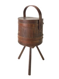 Mid-Century Wood Firkin Bucket - #S8-5