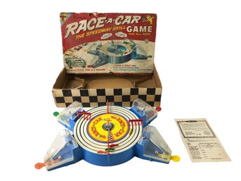 Vintage 1960s Transy's Race-A-Car The Speedway Skill Game With Original Box - #S2-3