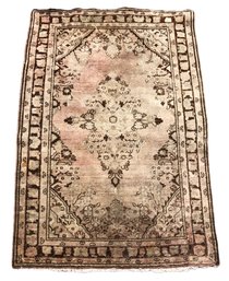 Vintage Hand Knotted Turkish Wool 4X7 Area Rug - #SR