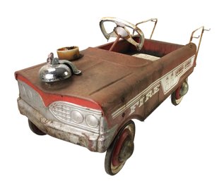 Vintage 1950s Murray Fire Truck Pedal Car - #FF