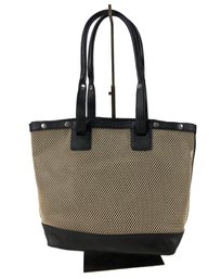 Genuine Leather & Mesh Tote Bag By Levenger (NEW) - #S5-5