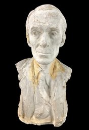 Signed Plaster Of Paris Bust Of A Gentleman - #W1