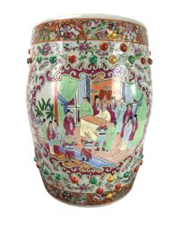 Chinese Porcelain Famille Rose Garden Stool - #FF