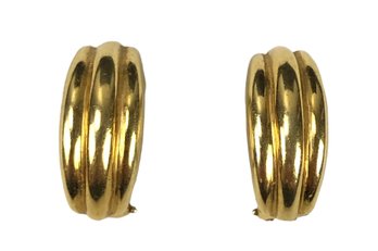 18K Yellow Gold Hoop Earrings - #JC-B