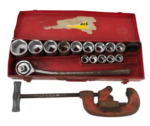 Drive Socket Set & Ridgid Pipe Cutter - #S11-3