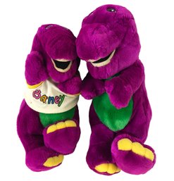 Vintage 1992 Barney The Purple Dinosaur Soft Plush Toys By The Lyons Group - #S2-4