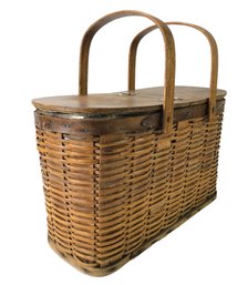 Antique Hawkeye Refrigerator Picnic Basket - #S17-1