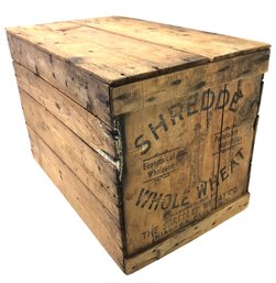 Antique Shredded Wheat, Niagara Falls, N.Y. Wood Shipping Crate - #BR