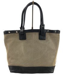 Genuine Leather & Mesh Tote Bag By Levenger (NEW) - #S12-5