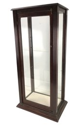 Mahogany & Glass Curio Display Cabinet - #FF