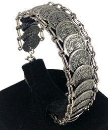 Vintage San Marino Souvenir Coin Bracelet - #JC-B